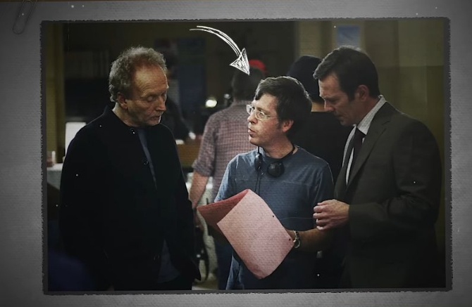 Актер Тобин Белл и режиссёр 2, 3 и 4 частей "Пилы", а также фильма-спиннофа "Пила: Спираль" - Даррен Линн Боусман.