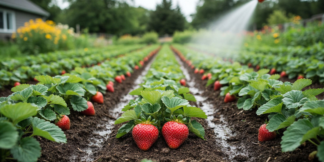 🔥 Опрыскайте клубничную грядку нашатырем — и все клещи и споры грибка погибнут до весны! Обработал 3 длинные грядки