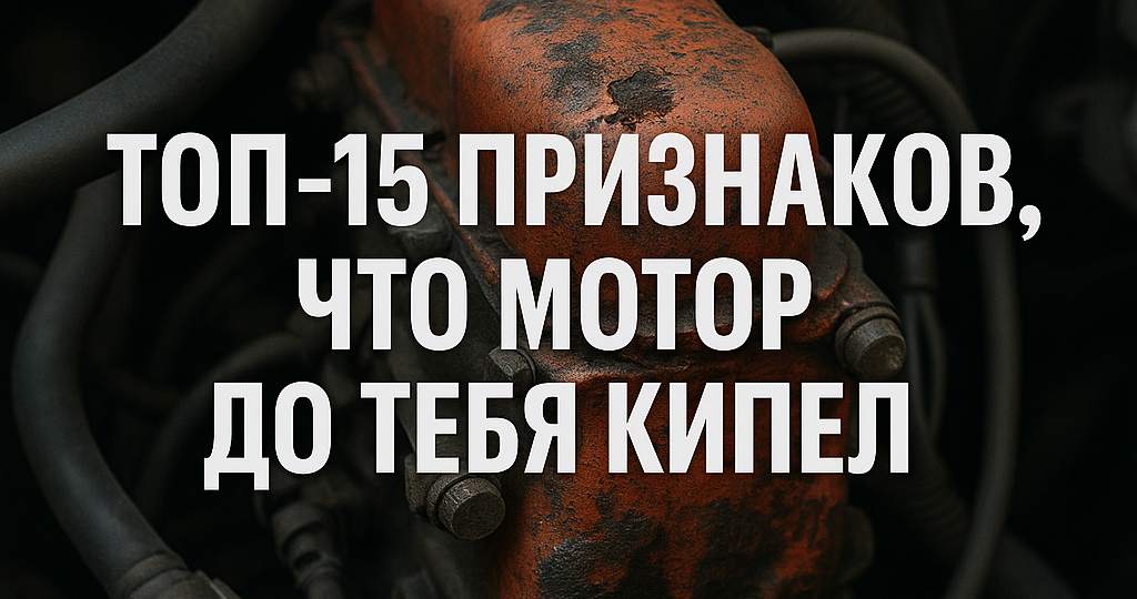 ТОП-15 признаков, что мотор до тебя кипел