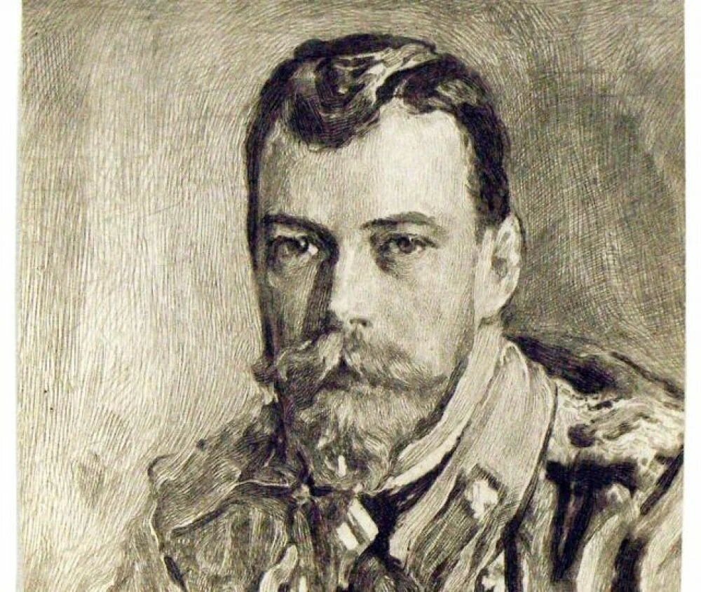 Валентин Серов. Портрет Николая II. 1900 год. Гравюра с оригинала, выполненная в 1912 году М. В. Рундальцовым. Изображение из открытых источников