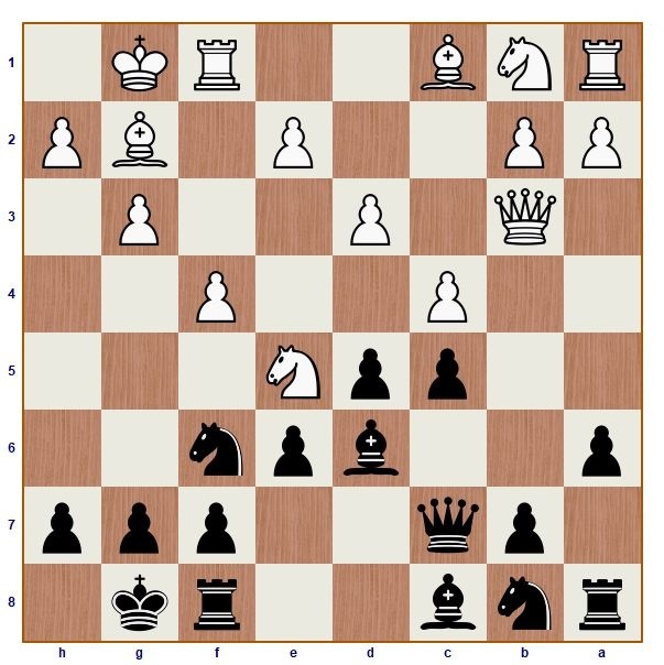 Критическая позиция второй партии ЯКУББОЕВ – ЕСИПЕНКО в матче за третье место на Кубке мира-2025 в Гоа (Индия).