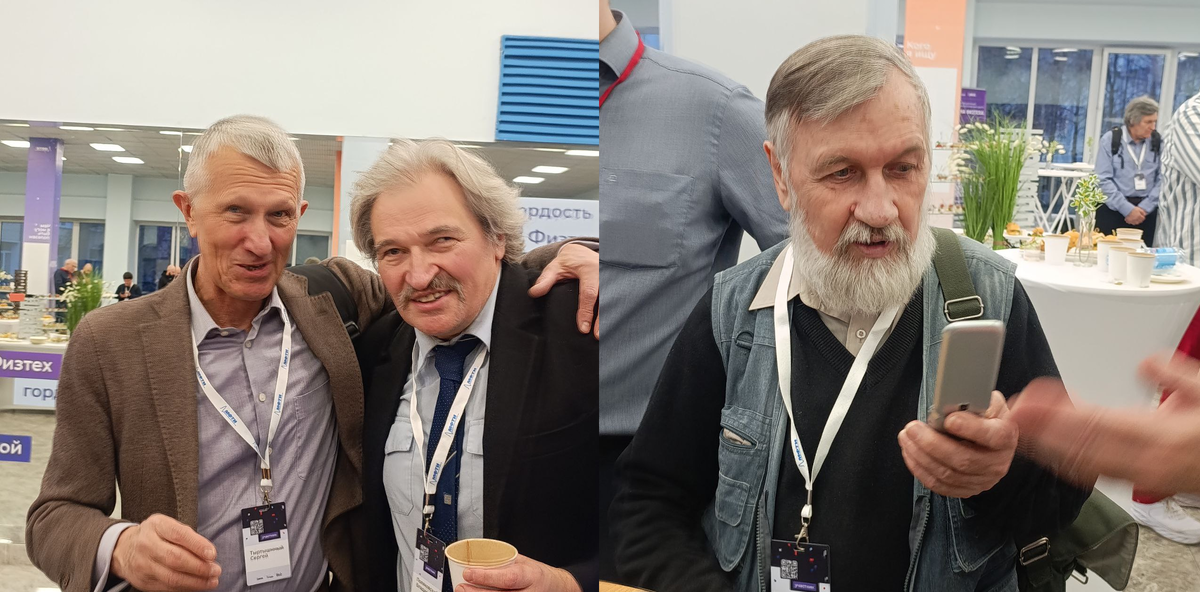 Слева от автора этих строк - Сергей Тыртышный, справа - Александр Медведев, примерно 1979-1980 годов выпуска. Жидкость, налитая в стакан, не была ни точно идентифицирована, ни выпита