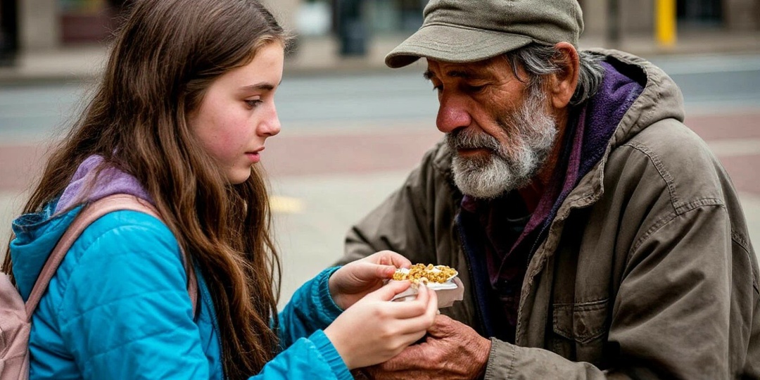 Девушка подкармливала бомжа, а когда узнала кто он и зачем следил, бежала что есть силы..