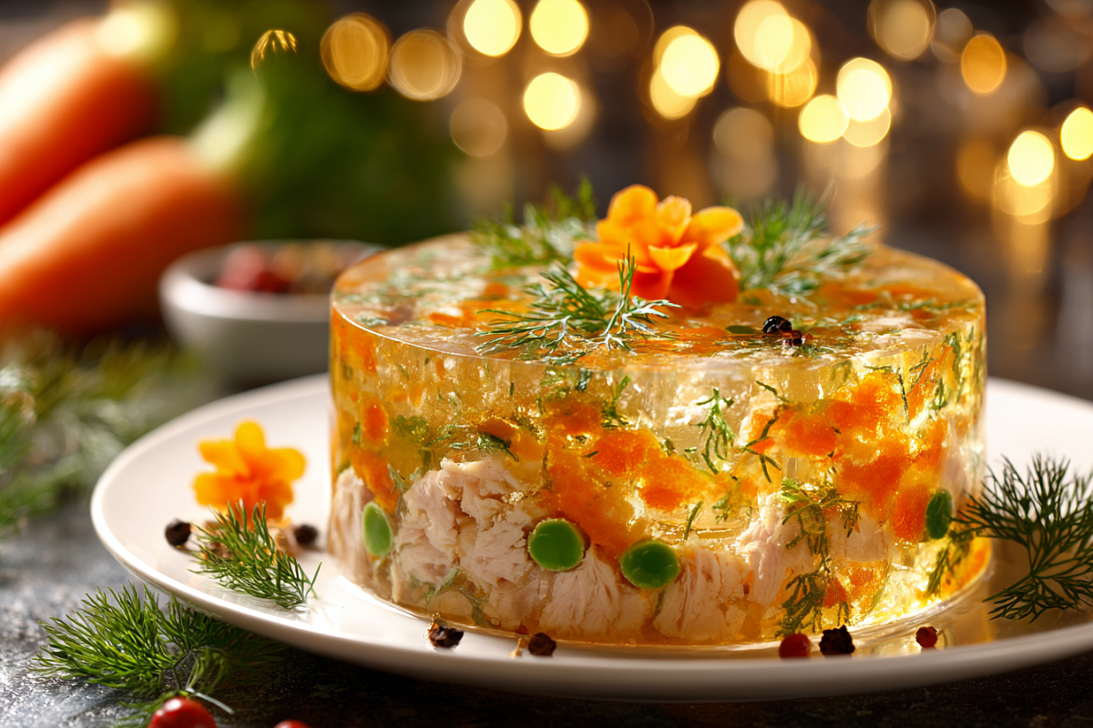    Получается нежный, прозрачный и очень вкусный холодец