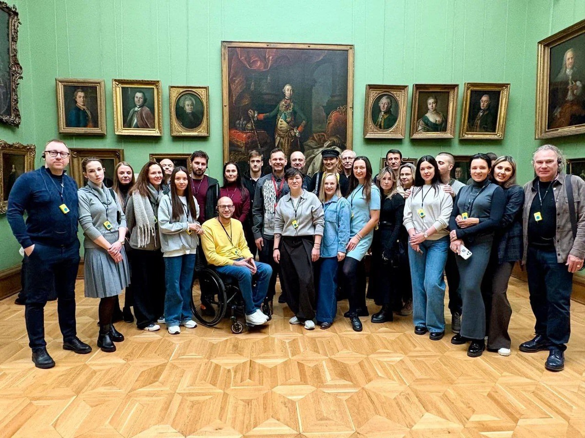 Участники занятия в Третьяковской галерее