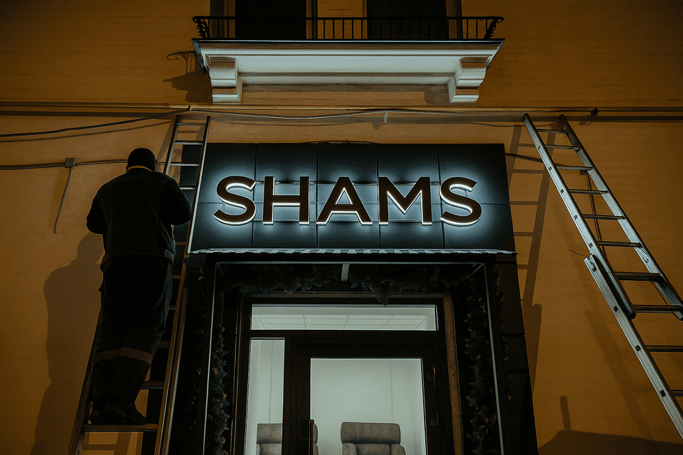 КЕЙС: Производство и монтаж объёмных контражурных букв для фасада