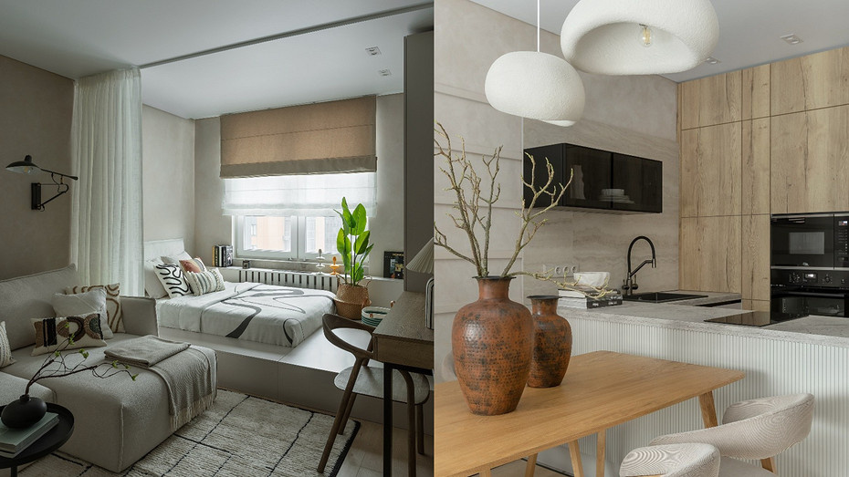 Интерьер для брата: квартира 41 кв. м, которую дизайнер продумала до мелочей