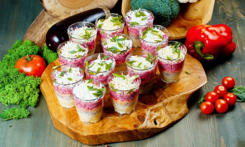 Шуба в стаканчиках