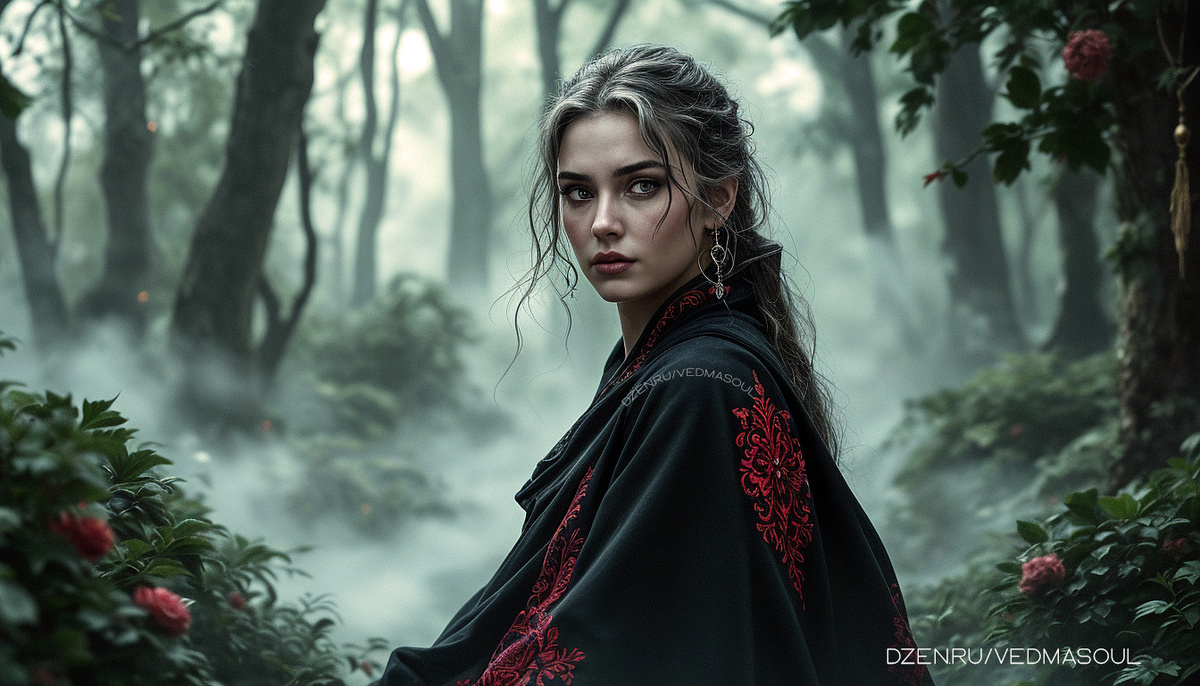 © Авторское изображение @vedmasoul. Cгенерировано ИИ. Личный приём у ведьмы, Медея