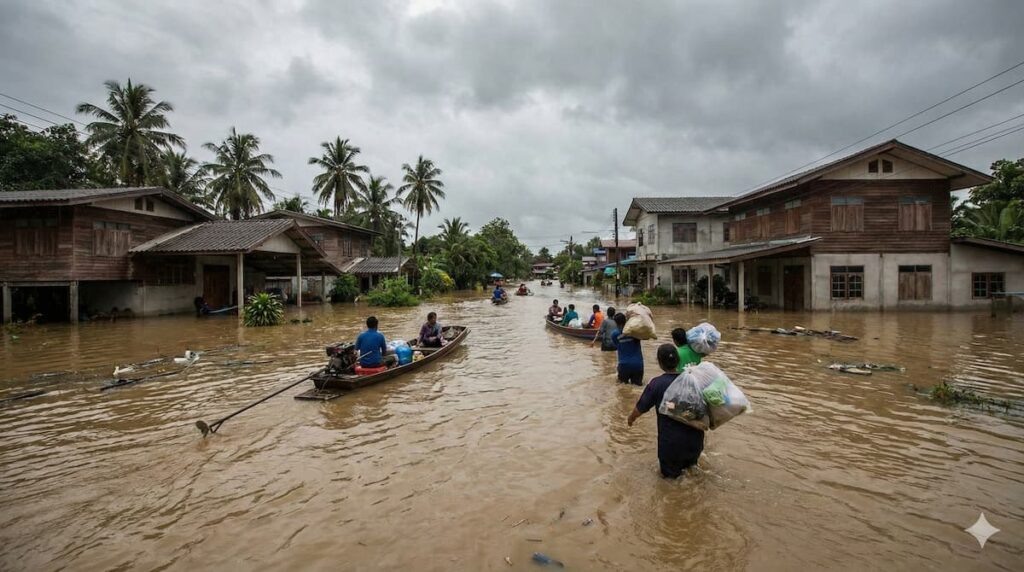    Южные наводнения в Таиланде: 18 погибших, вода поднимается