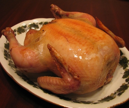 Запеченная курица с предварительной сухой засолкой