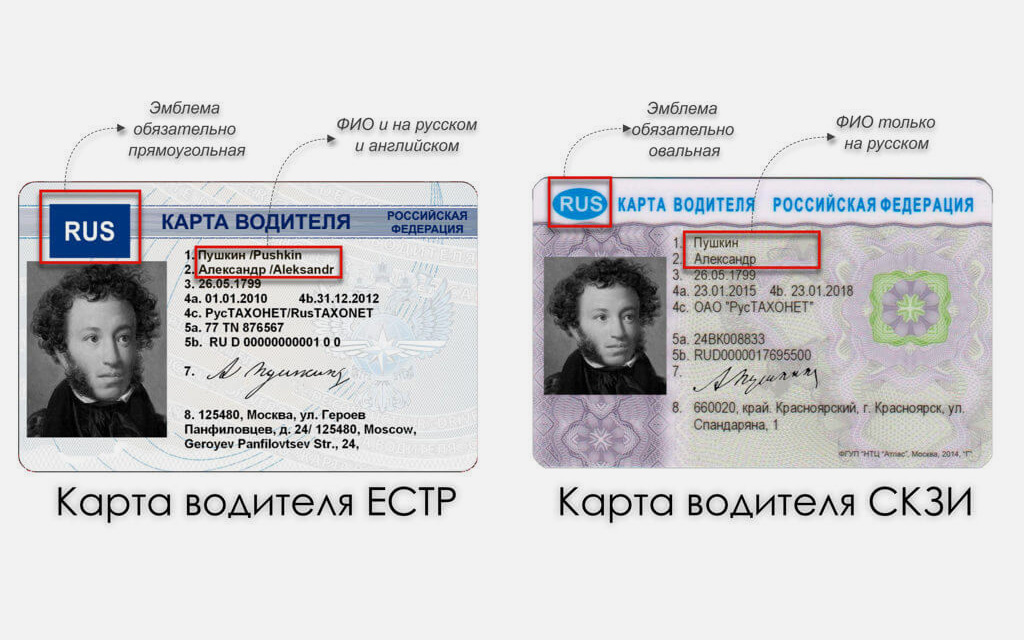 ООО «Геороут»📷Для работы в тахографах используются два основных типа карт. Они похожи внешне, но отличаются по назначению