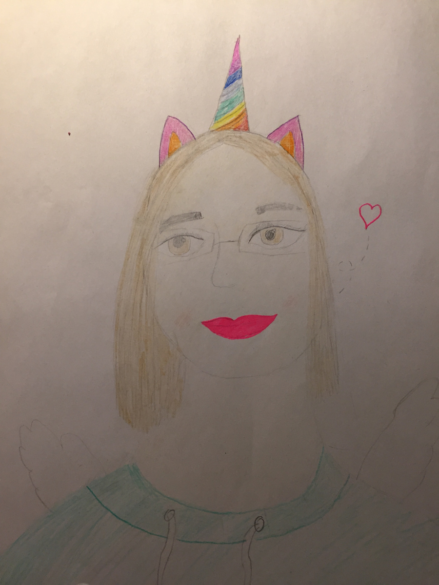 Мой портрет, преподнесенный мне несколько лет назад на День Матери 