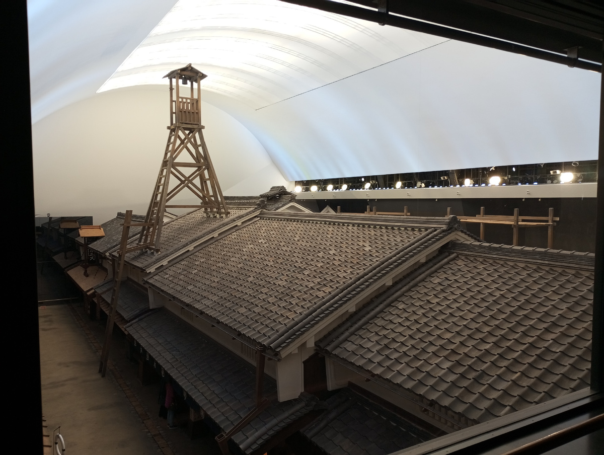 Улочка между рядами домов. Тут прогуливаются переодетые люди, в основном даже немолодые, много мужчин (на фото не попало - я проходила стеклянным коридором, могла снимать только пока никого рядом не было. 