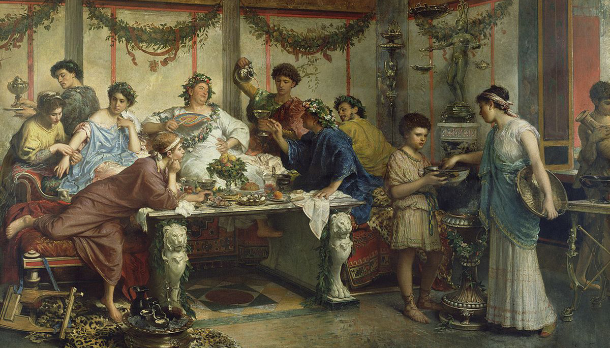     Фото: Wikipedia.org Римляне первыми начали устраивать пиры в честь отдельного человека