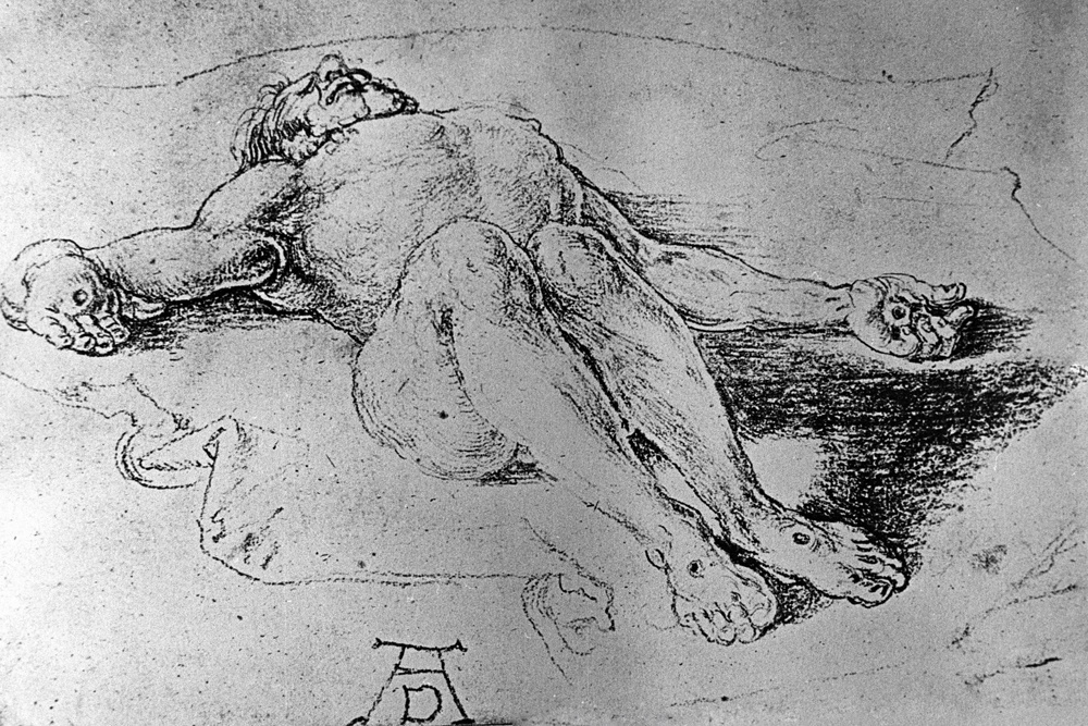    Репродукция рисунка пером Альбрехта Дюрера "Христос, снятый с креста" / РИА Новости