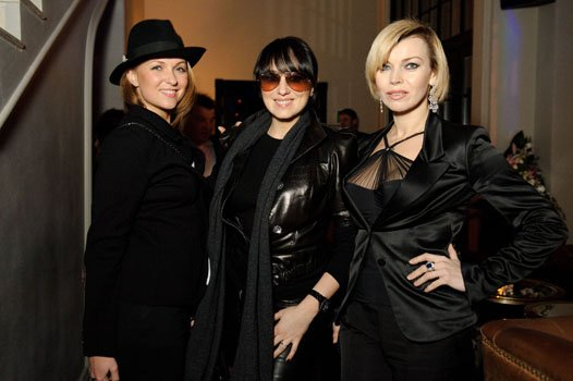 Лена Ленская - в центре. На показе Ирины Салтыковой в Soho Rooms,