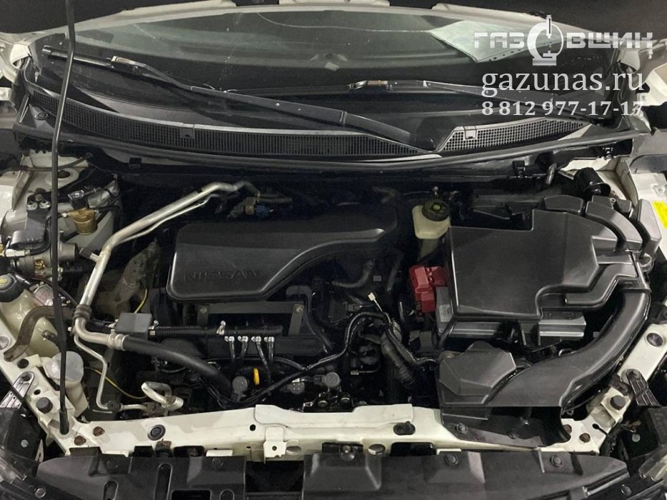 Установка ГБО на Nissan Qashqai II (J11) (дорестайл) 2.0Di (144л.с.) 2014 г.в. на MR20DD переоборудован для использования в качестве моторного топлива сжиженного нефтяного газа (пропан-бутан)