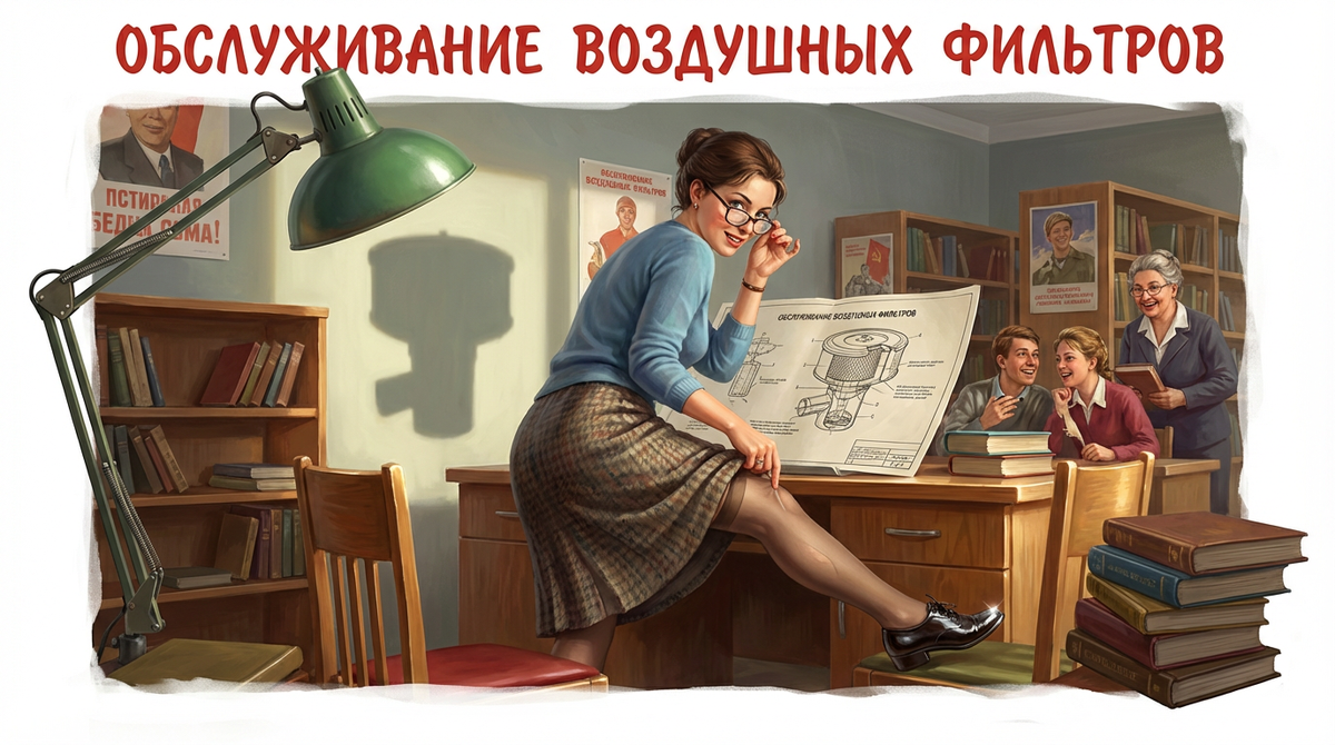    Процесс обслуживания воздушного фильтра на тракторе МТЗ admin