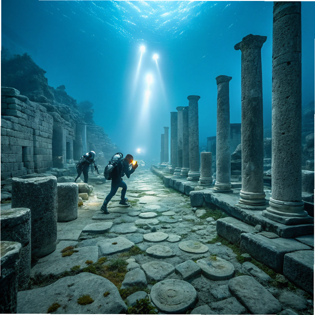 Подводный город без мифологизации. Изображение сгенерировано ИИ