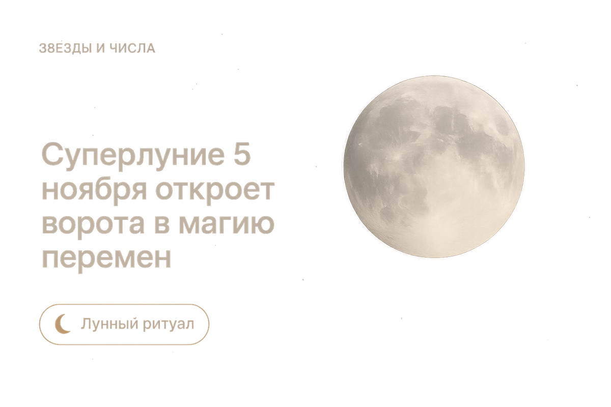    Суперлуние 5 ноября откроет ворота в магию перемен и заставит вас столкнуться с тайнами вашей натальной карты Мария