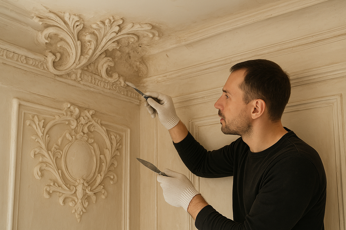 Восстановление лепнины и декоративных элементов при ремонте в сталинке