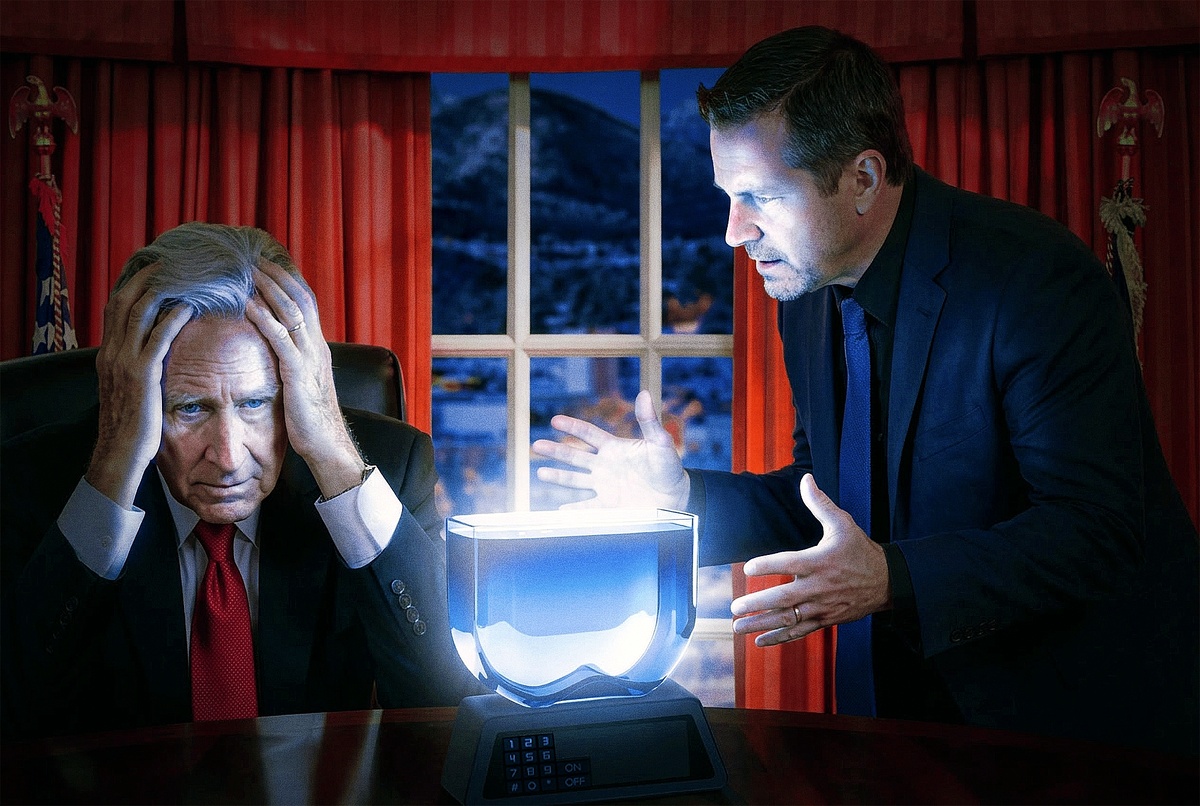 Вымышленный президент США и его советник Хастон