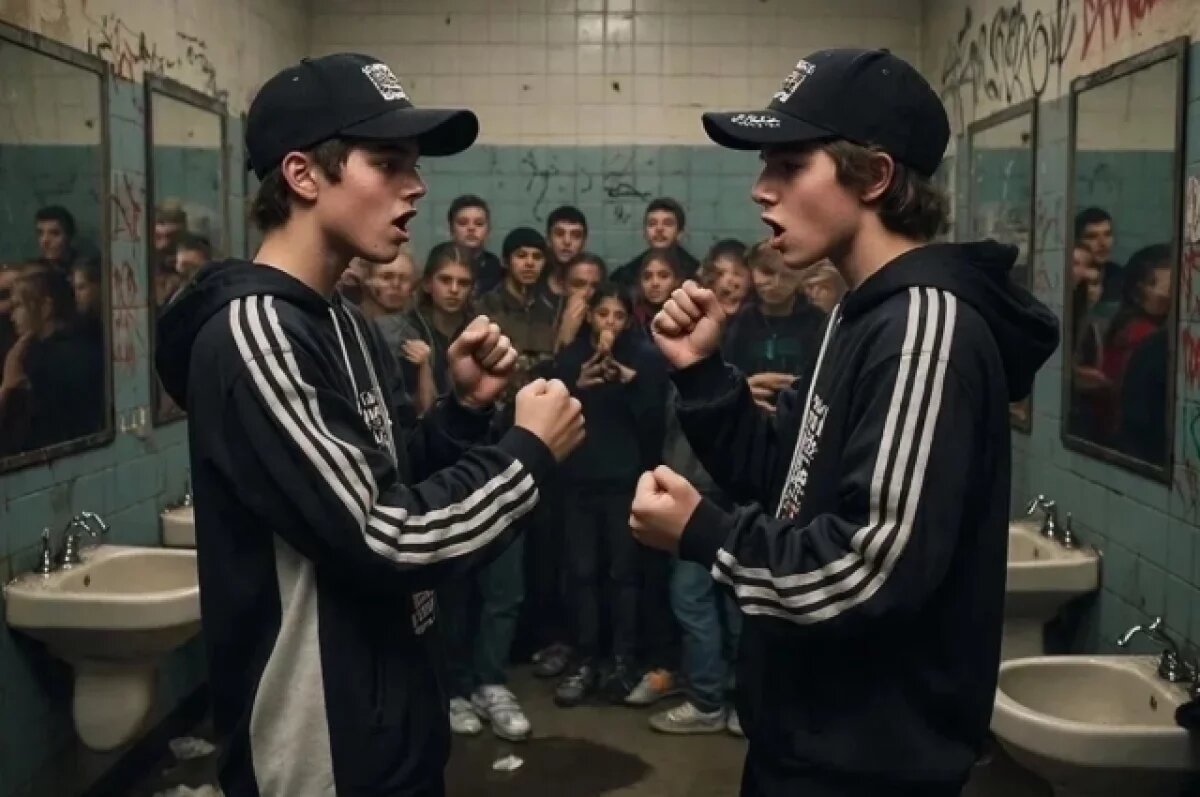    Матерный батл в туалете.