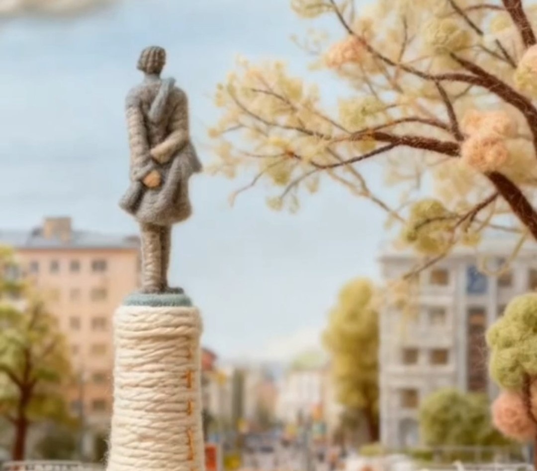    Привычные городские пейзажи и фото стилизованы под мягкий текстильный мир