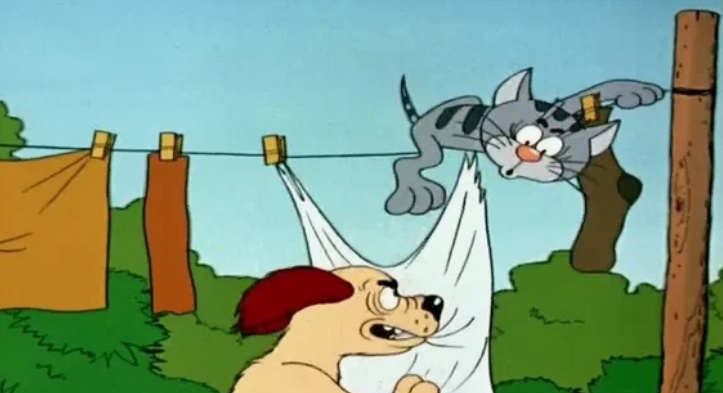 кадр из мультфильма Котёнок с улицы Лизюкова, 1988 год