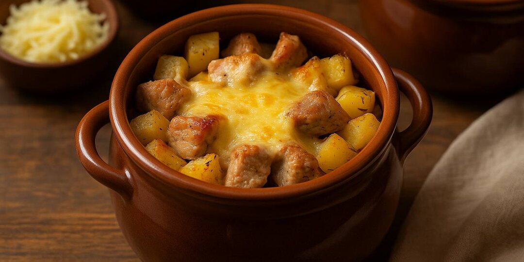 Это жаркое тает во рту: свинина и картошка под нежной сырной корочкой