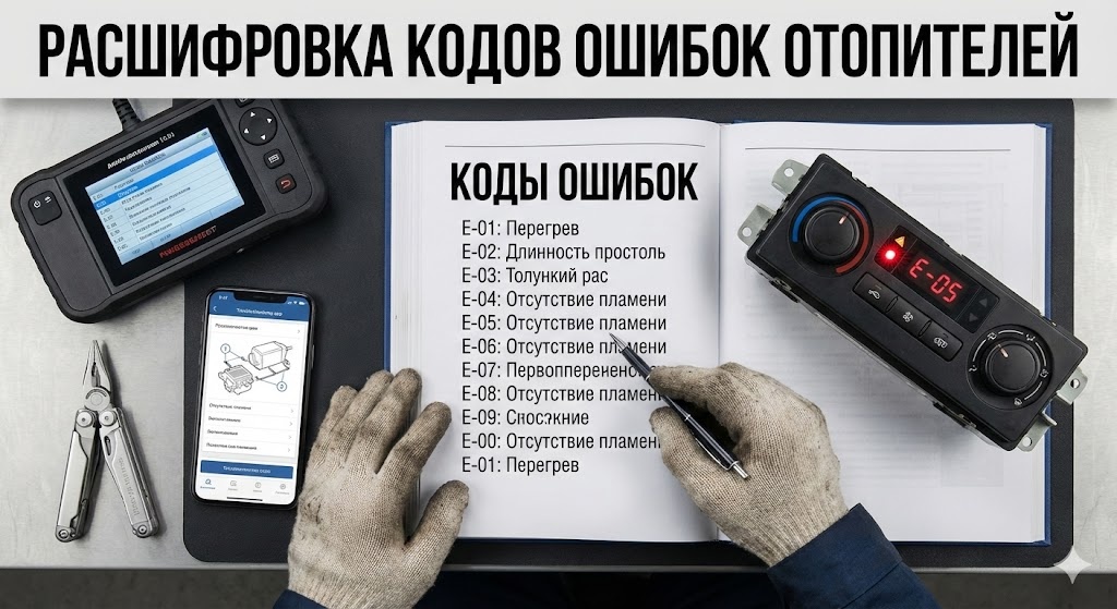 Коды ошибок автономных отопителей: расшифровка, диагностика и методы устранения