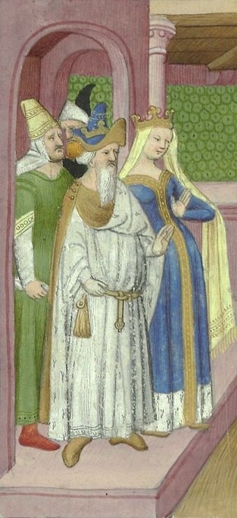 Кайду и Хутулун, иллюстрация к книге "Путешествие Марко Поло", около 1410-1412 года,