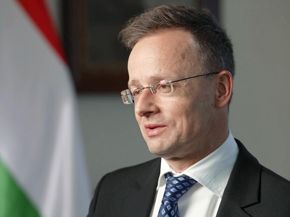    Глава МИД Венгрии Петер Сийярто во время интервью агентству РИА Новости в Москве© РИА Новости