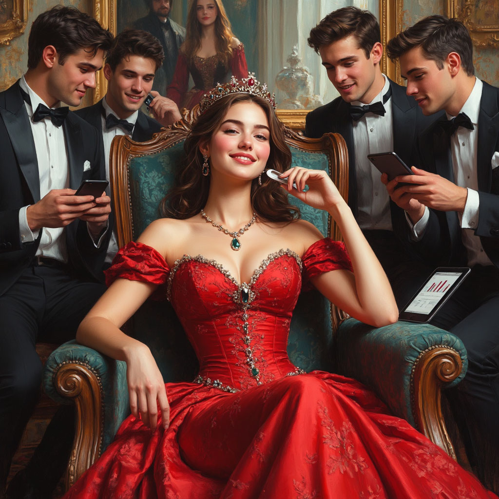 Королева всегда в центре.