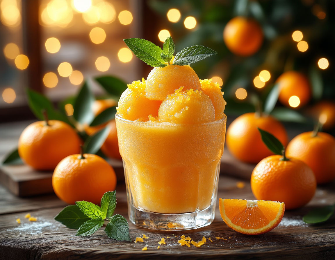 Мандариновый сорбет