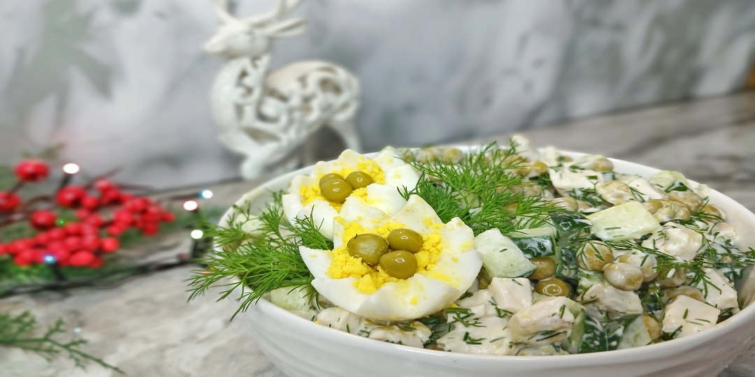Шесть рецептов салатов к Новому году и Рождеству.