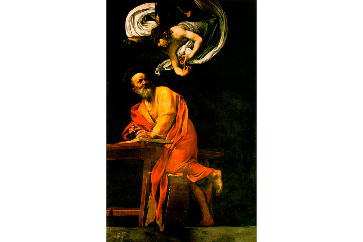 Wikimedia.org📷«Св. Матфей и ангел», Микеланджело Меризи да Караваджо (1571–1610)