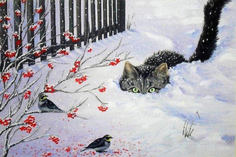 Зимняя охота. Автора найти не удалось.