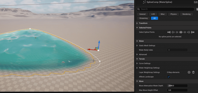 Изменяем размер озера 