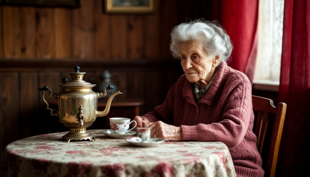 Бабушка живет одна