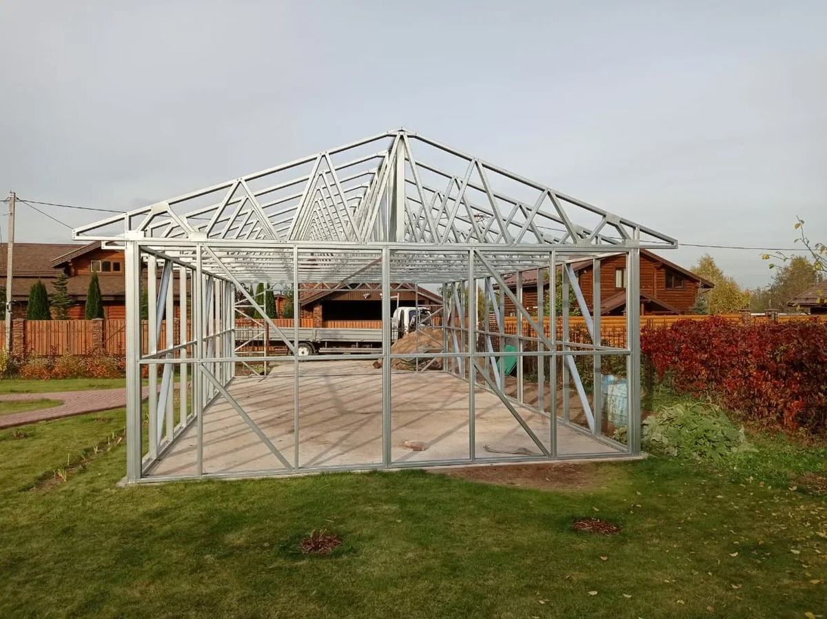 Проект гаража из ЛСТК