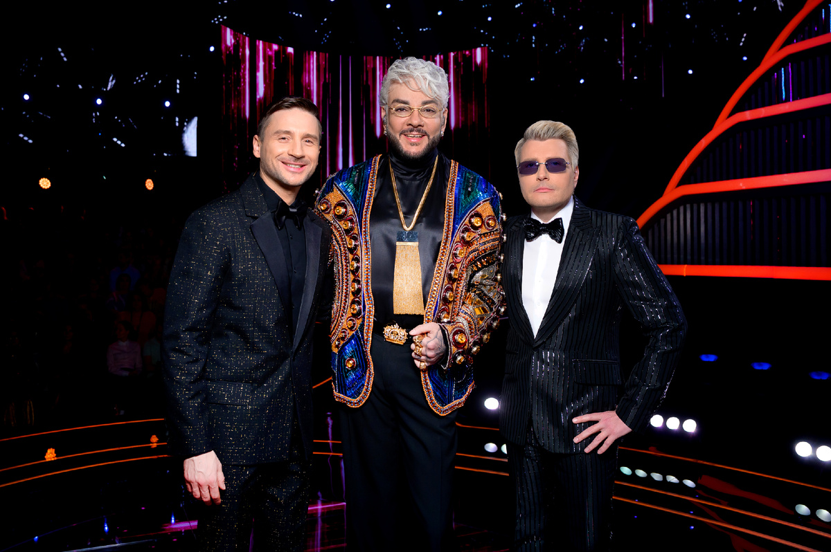 Сергей Лазарев, Филипп Киркоров, Николай Басков. Фото: телеканал «Россия»