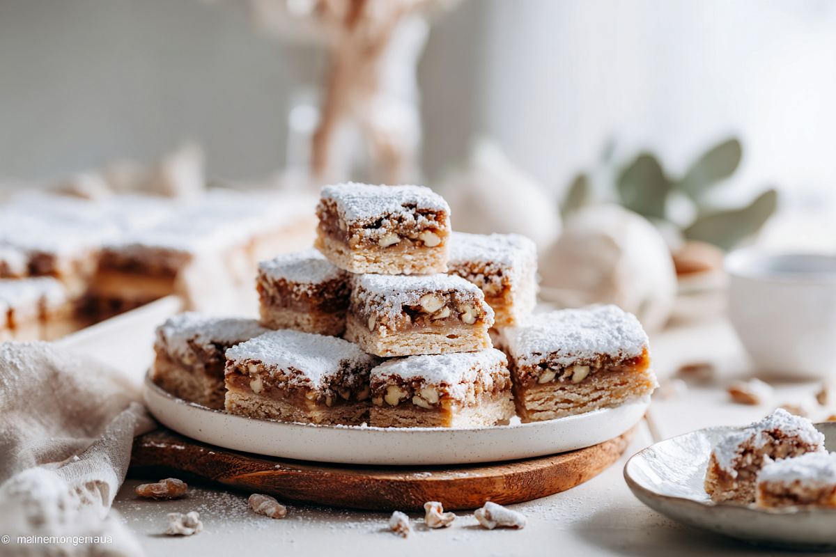    Получится нежное «снежное» ореховое печенье