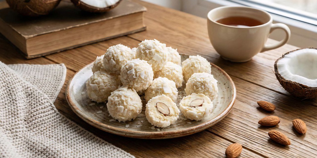 Домашние "Рафаэлло": нежные кокосовые конфеты своими руками