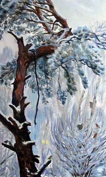 Г.М.Добров. Старая ель зимой. 1960-е.