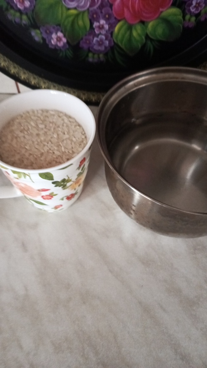 1 часть риса, 2 части воды. Фото автора.