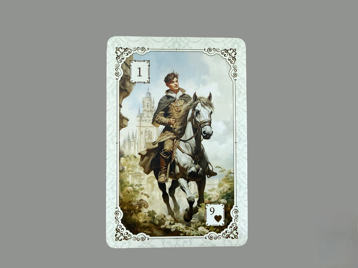 карта "всадник" колода ленорман "The Olden Days"