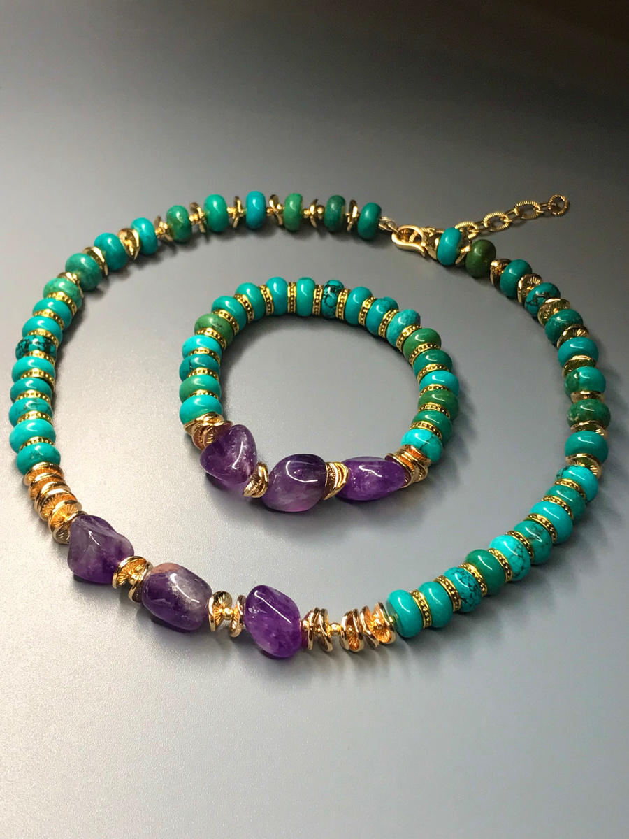 Бирюза и аметисты 