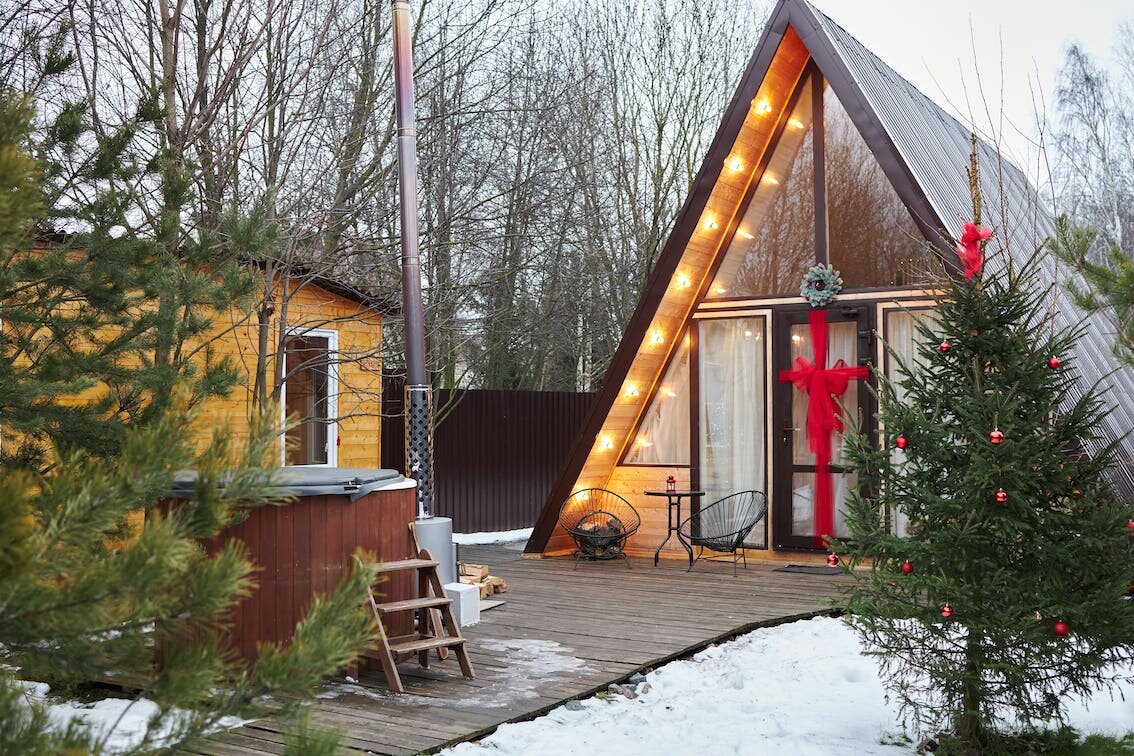 Зимний уикенд в A-frame домике - подарите близким возможность создать теплые воспоминания